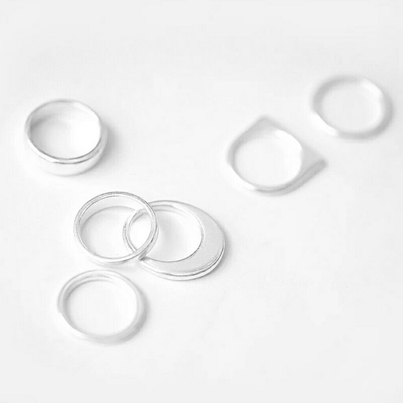 6PC Geometric Ring Set - Picture 4 of 6